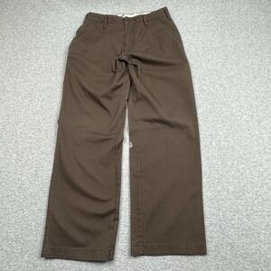 Volcom Stone Chino Pants Mens 29x30 Relaxed Fit Brown Embroidered Logo Skate